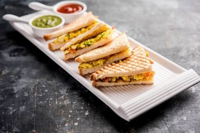 Paneer Grilled Sandwich.